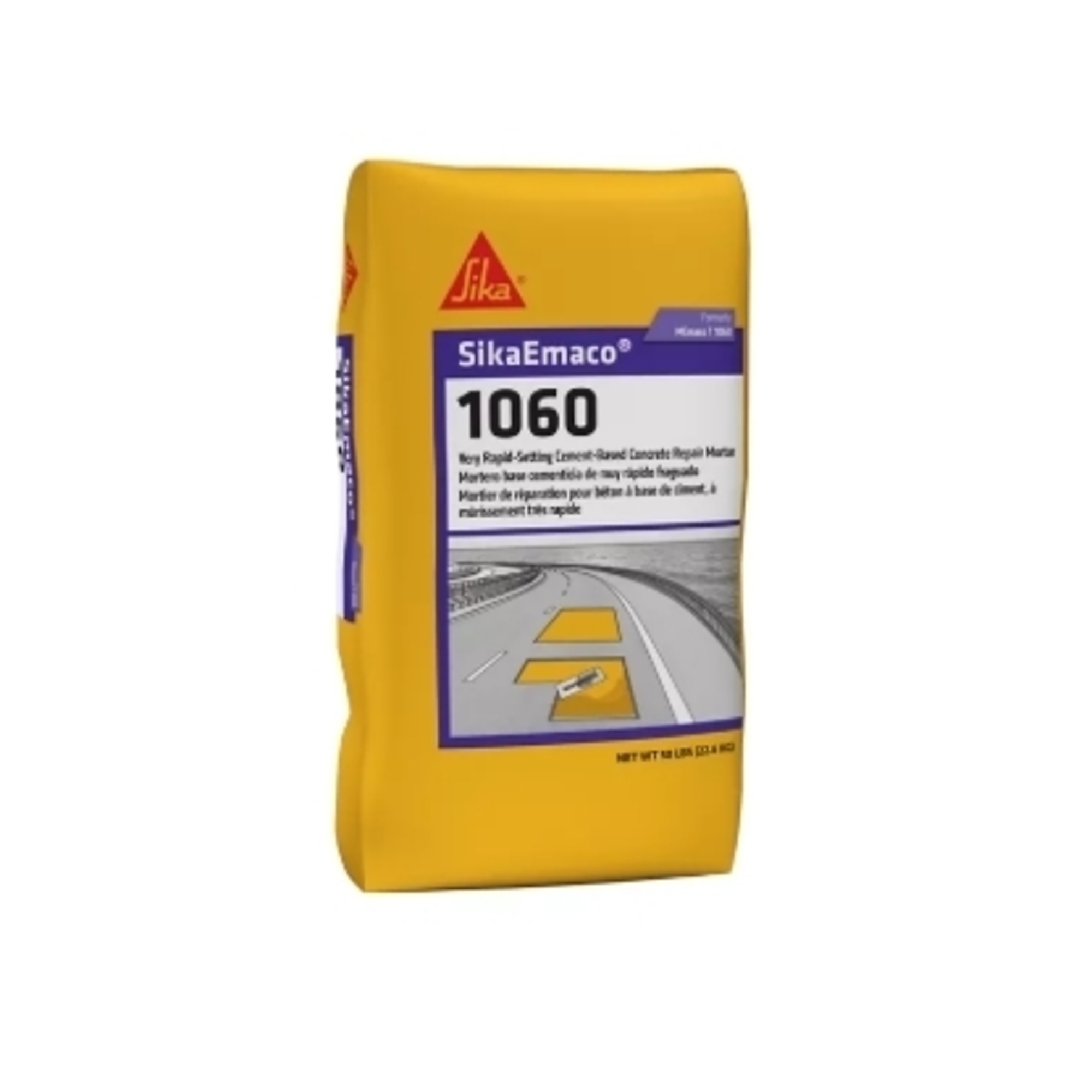 SikaEmaco T 1060 Extended with 3/8” Stone Rapid-Setting Cement-Based Concrete Repair Mortar 50lb Bag, 60PK